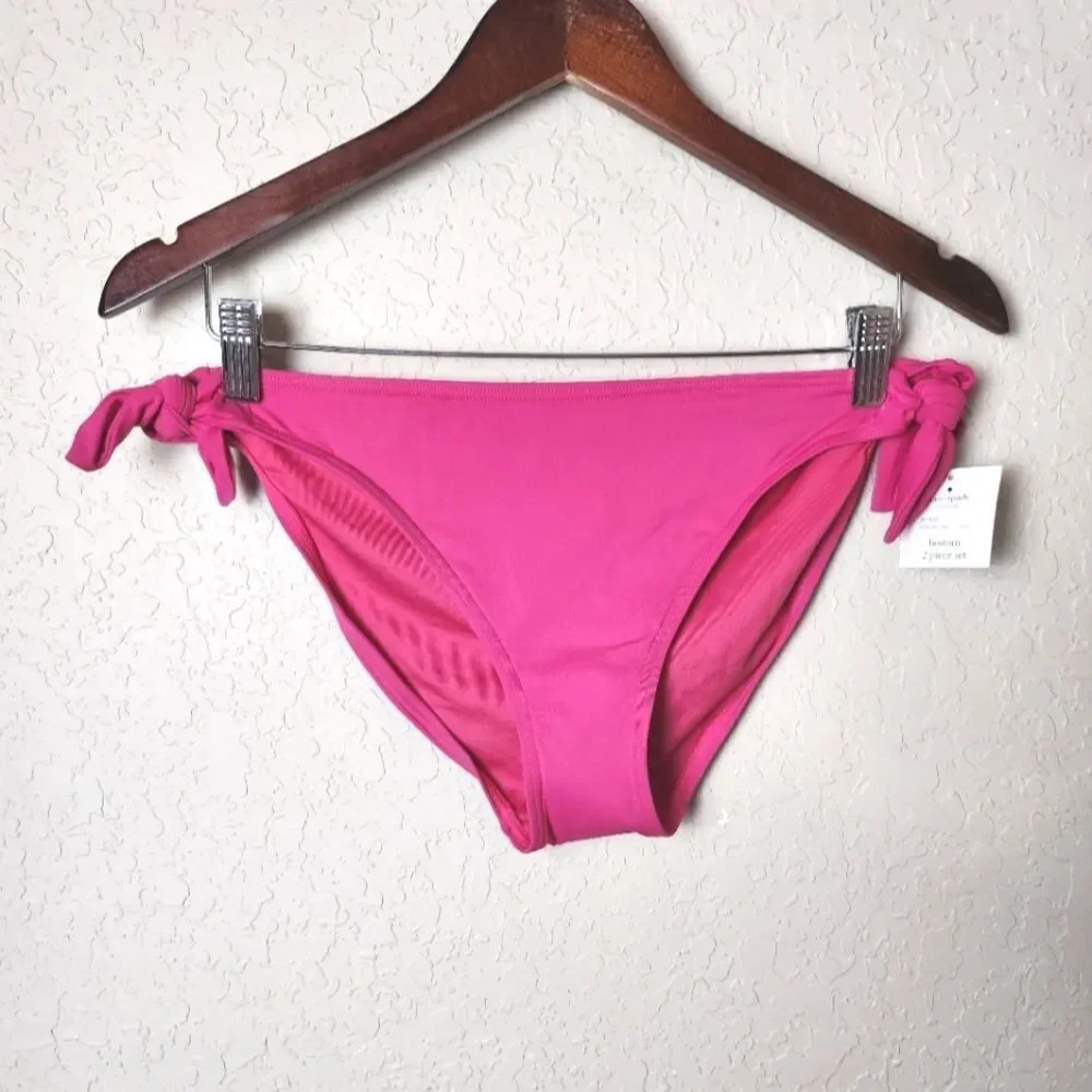 Kate Spade Bikini Set With Ties Swimsuit Rose Jam Size L